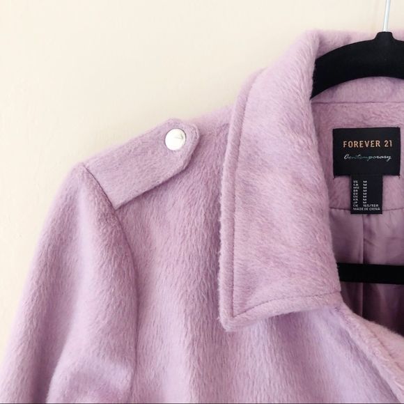 Forever 21 Lavender Fleecey Motorcycle Jacket - Picture 3 of 9